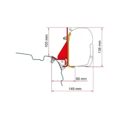 Fiamma Kit VW T5/T6 Combi Rail Bracket/F45