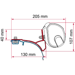 Fiamma Kit VW T5/T6 Multivan/Trasporter-Rail