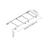 Fiamma Roof Rail Ducato – Deep Black – view 2