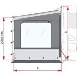Fiamma Side W Pro Shade Cv.XL – Right
