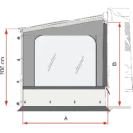 Fiamma Side W Pro Van F43 (270) EXT.200