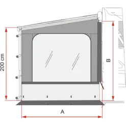 Fiamma Side W Pro Van F43 (270) EXT.200