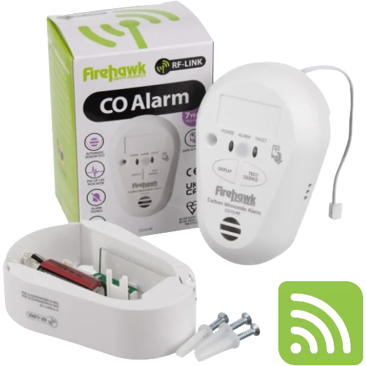 Firehawk CO10-RF RF CO2 Alarm 10 Year Battery