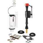 Fluidmaster PROCP002 – Fully Height Adjustable & Flush Valve with Chrome Botton Universal Cistern Pack