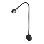 Hafele LED Flexible Reading Light 12V with USB – Black