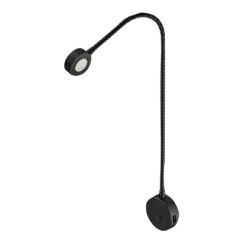 Hafele LED Flexible Reading Light 12V with USB – Black