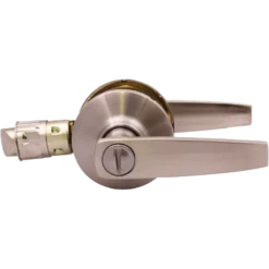 Handle Set with Privacy Lock Satin Nickel C/W 25mm Tubular Latch
