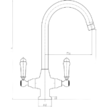 Harrogate Kitchen Tap – Chrome – view 3