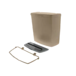 Hartal 5 Piece Door Bin Set – Grey Beige