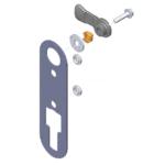 Hartal Right Hand Handle Fastener for Gas Locker Door – view 2
