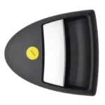 Hartal Right Hand Triangle Outer Handle, Black with Matte Chrome, suits HSC