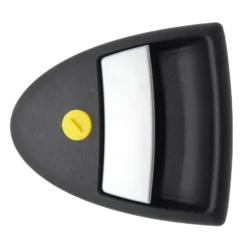 Hartal Right Hand Triangle Outer Handle, Black with Matte Chrome, suits HSC