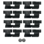 Hartal Standard Flyscreen Clips, Black, 8 Pack