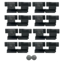 Hartal Standard Flyscreen Clips, Black, 8 Pack