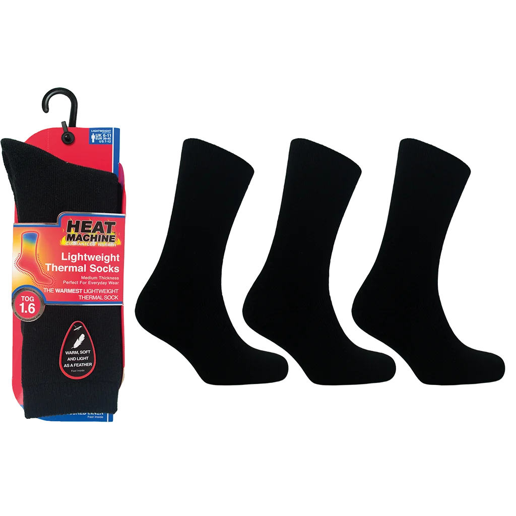 Heat Machine Mens Tog 1.6 Thermal Socks Size 6-11 – Black – view 4