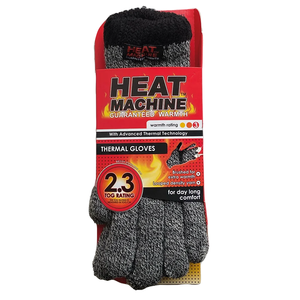 Heat Machine Mens Tog 1.8 Thermal Gloves One Size – Grey Marl – view 2