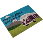 Heavy duty coir Home is where you park it (camper van) mat