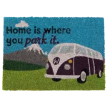 Heavy duty coir Home is where you park it (camper van) mat – view 2