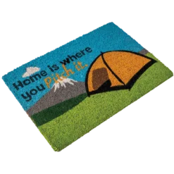 Heavy duty coir Home is where you pitch it (tent) mat
