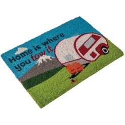 Heavy Duty Coir Home Is Where You Tow It Mat – Caravan