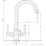 Kingston Kitchen Tap Chrome – view 3