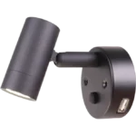 Luxlite Nano Black 12V LED Spot Light with USB