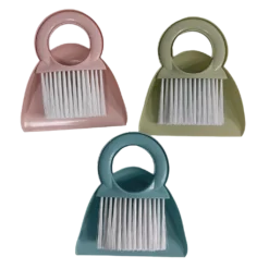 Mini Dustpan & Brush Set (Mixed Colours Pink/Green/Blue)