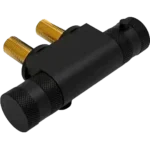 Mini Horizontal Shower Valve Black with 45mm Centres