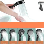 Multi Mode Black Shower Head – view 2