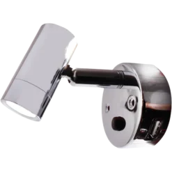 Nano Chrome 12v LED Spot Light with USB