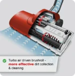 Numatic RSV, NRV, HEN, NQS, HVR, NVQ Series Vacuum Cleaner Henry HVR200, HVR204T, HVX200, HVR370P-22, Hetty HET200-22, James JVP180 Red Plastic Easy Ride Airo Turbo Brush Tool (32mm x 290mm) – view 2