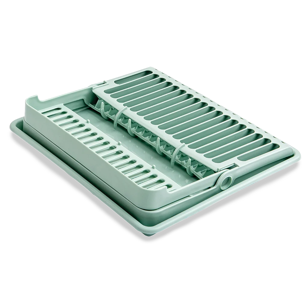 PlasticForte Folding Drainer with Drip Tray Assorted Colours – view 2