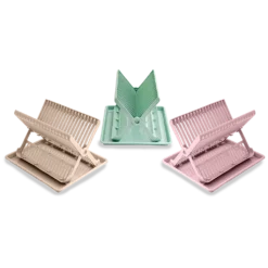 PlasticForte Folding Drainer with Drip Tray Assorted Colours