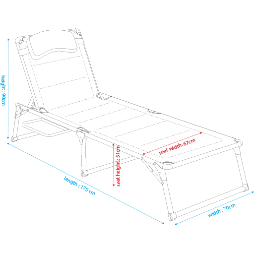 Quest Elite® Vienna Pro Lounge Bed With Side Table – view 7