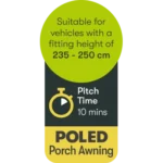 Quest Falcon 260 Poled Porch Awning – view 9