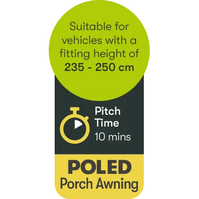 Quest Falcon 260 Poled Porch Awning – view 9