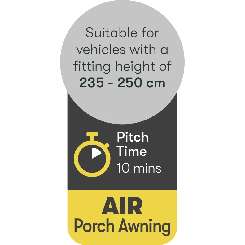 Quest Falcon Pro 220 Air Porch Awning – Mid Grey – view 9