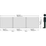 Quest Falcon Pro AirShield 500 3 Panels – Mid Grey – view 5