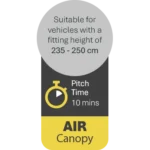 Quest Harrier 300 Air Canopy – Mid Grey – view 7