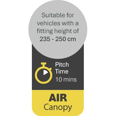 Quest Harrier 400 Air Canopy – Mid Grey – view 7