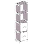 Quest Pack Away Shelf Unit With 2 x Storage Boxes – view 4