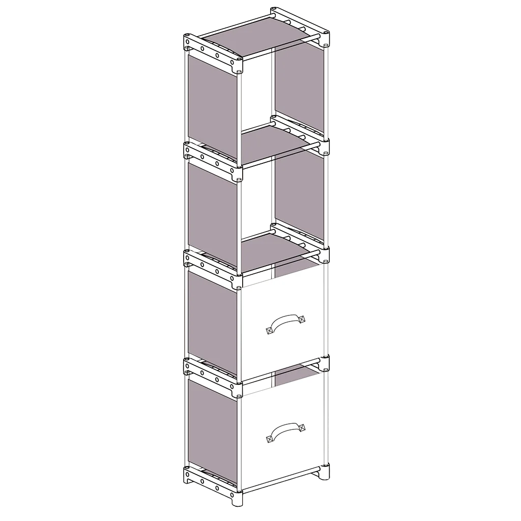 Quest Pack Away Shelf Unit With 2 x Storage Boxes – view 4