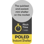Quest® Screen House 4 Mini Pop Up Gazebo – Grey – view 6
