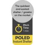 Quest® Screen House 6 Pro Pop Up Gazebo – Grey – view 10