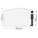 Quest® Screen House 6 Pro Pop Up Gazebo – Grey – view 7