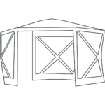 Quest® Screen House 6 Pro Pop Up Gazebo – Grey – view 9