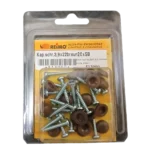 Reimo 3.9x22mm Screws with Brown Cap Covers – Pack of 20 – view 2