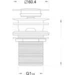 Round Dome Slotted Sprung Basin Waste – view 2