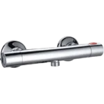 Round exposed Thermostatic Shower Mixer Valve Chrome 150mm centres