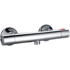Round exposed Thermostatic Shower Mixer Valve Chrome 150mm centres